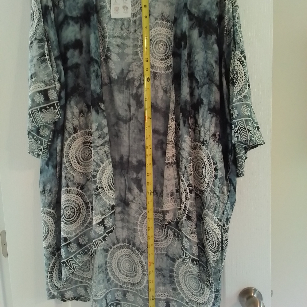Elegant Blue and White Swim Coverup
